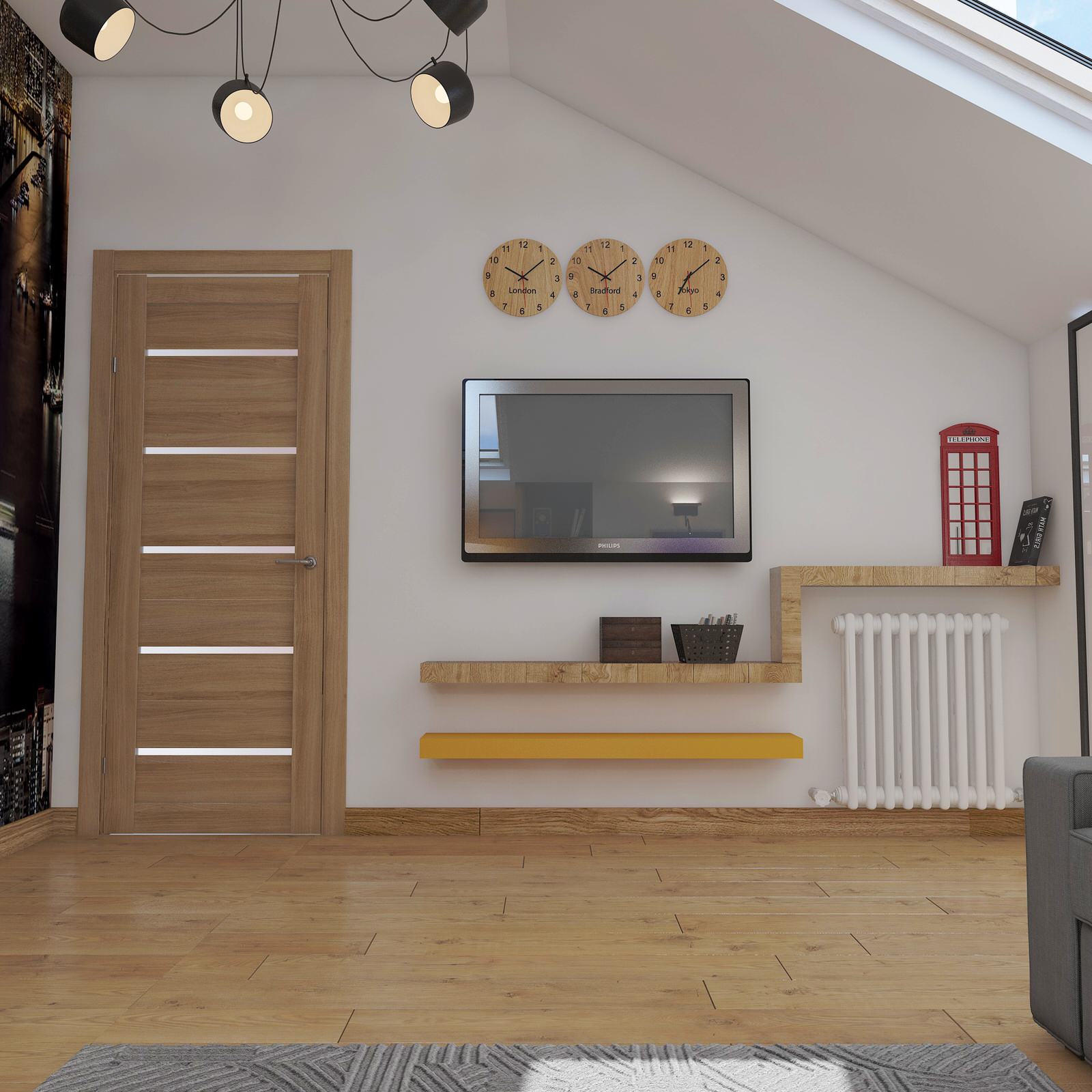 Проект двухуровневой квартиры  в стиле Лофт (135 кв м)