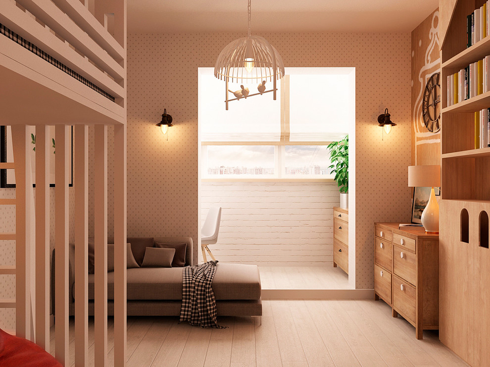 Теплый минимализм с красными акцентами