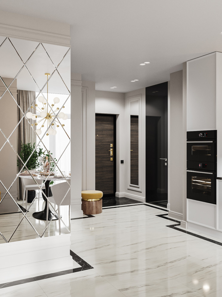 Яркий неоклассический интерьер