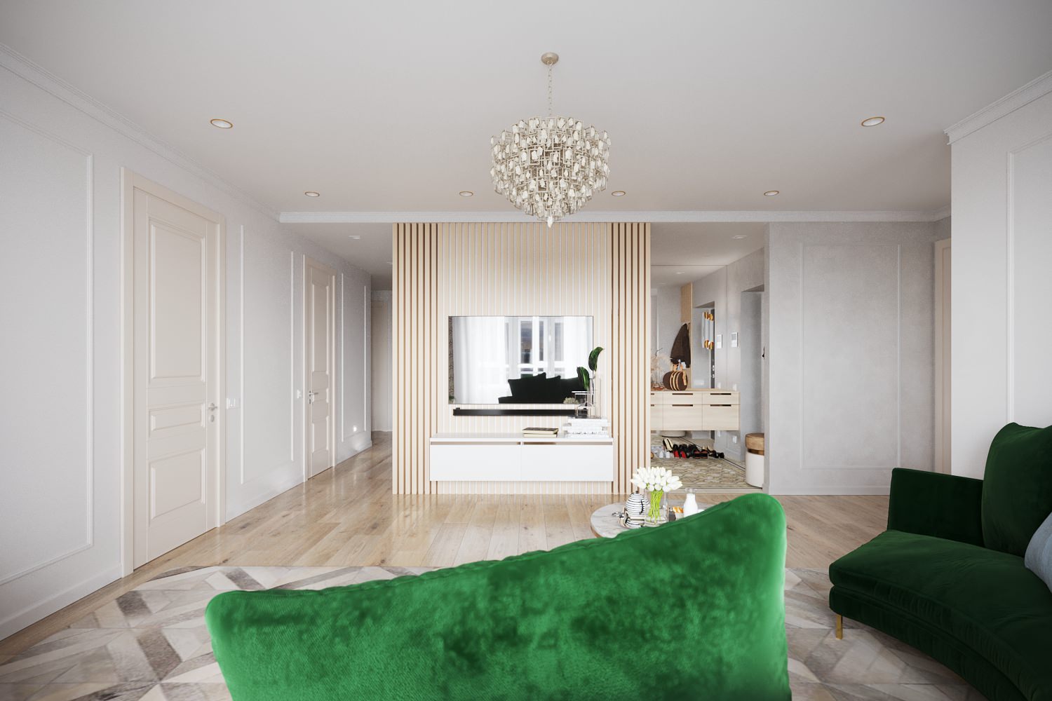 Колоритная квартира для семьи с двумя детьми (девочками)