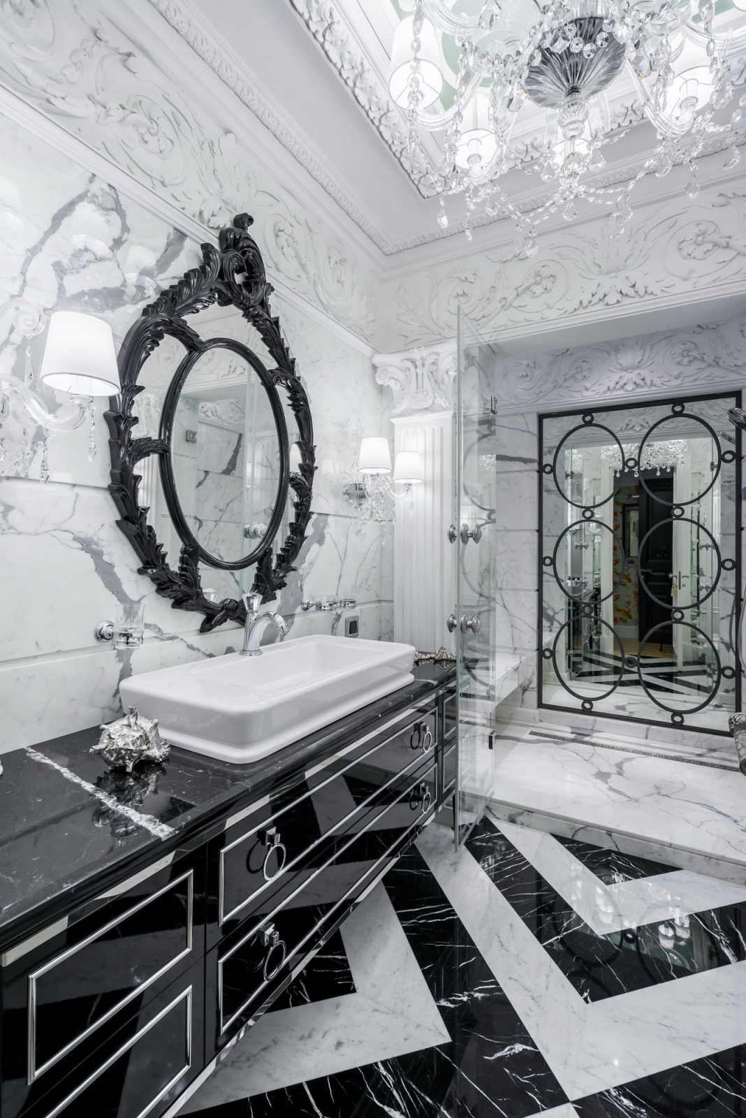 Интерьер квартиры в стиле современной классики с элементами Ар-Деко в Петербурге