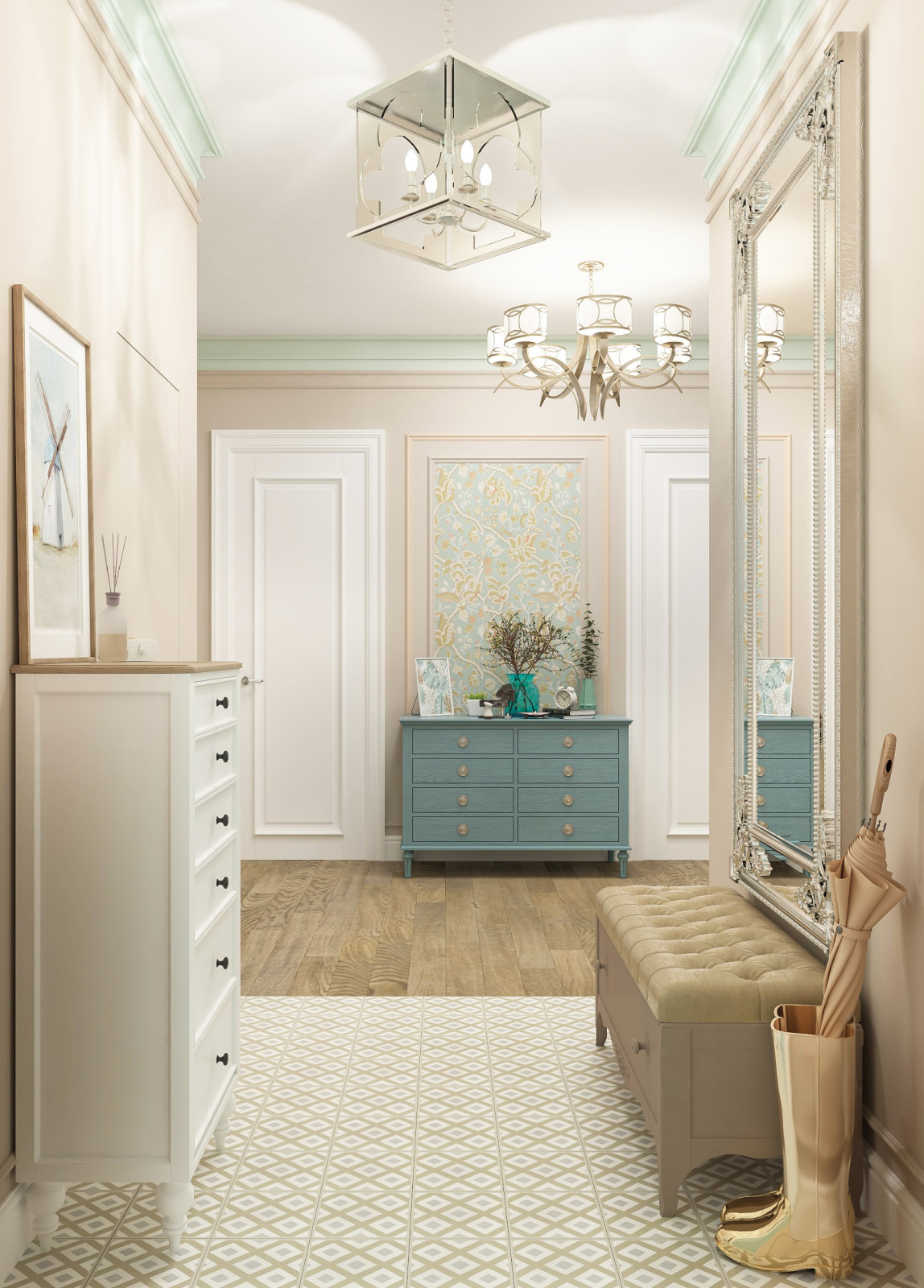 Проект интерьера 4-комнатной квартиры 115 кв.м в ЖК «Черняховского 19»