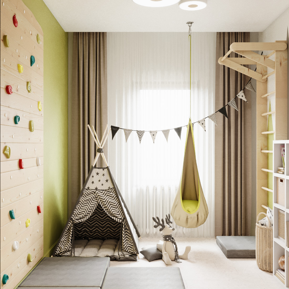 Коттедж с тремя детскими, 224 м2