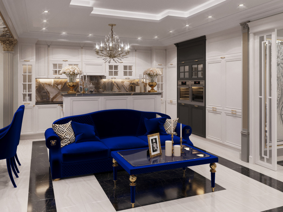 Визуализация кухни-гостиной.