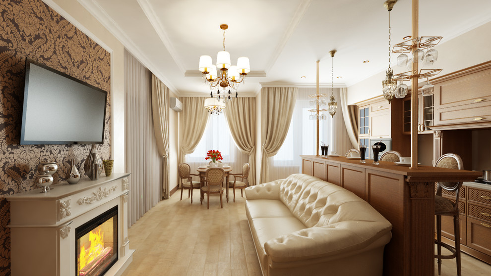 Обложка проекта: Классический интерьер трехкомнатной квартиры ж/к Серебряный бор г. Кемерово