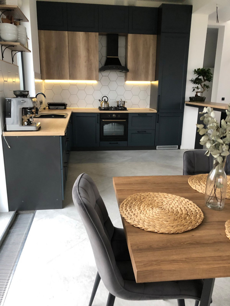 Серая кухня в современном стиле