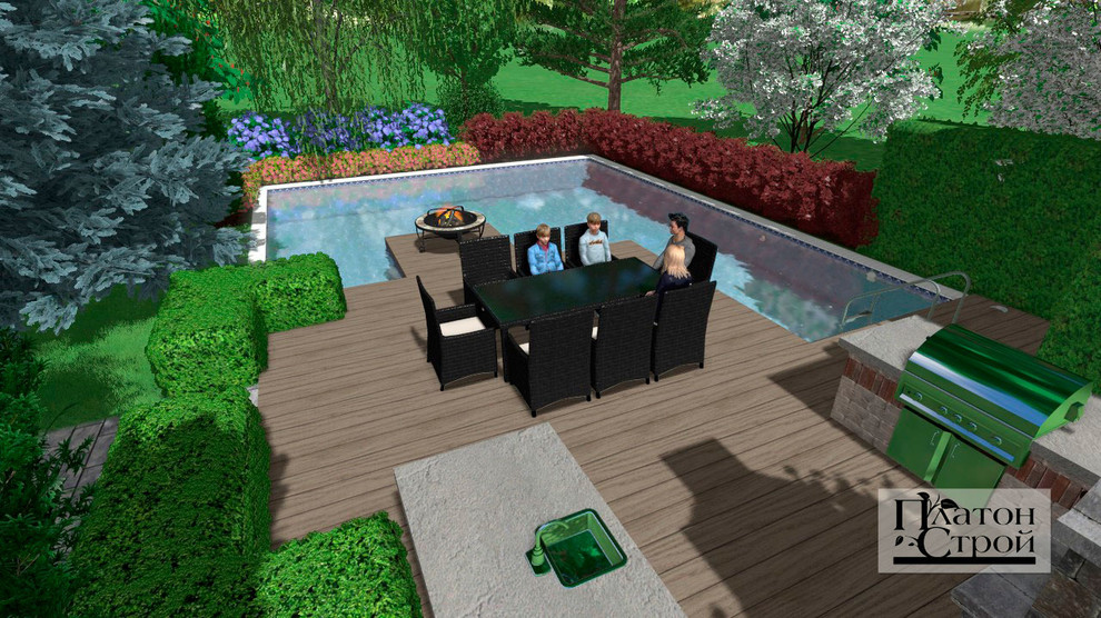 Обложка проекта: Барбекю возле бассейна