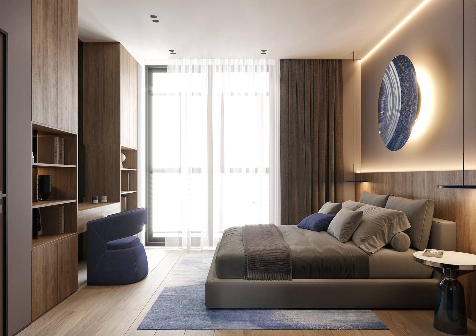 Спальня с цветом Электрик  Bedroom in Electic Colore