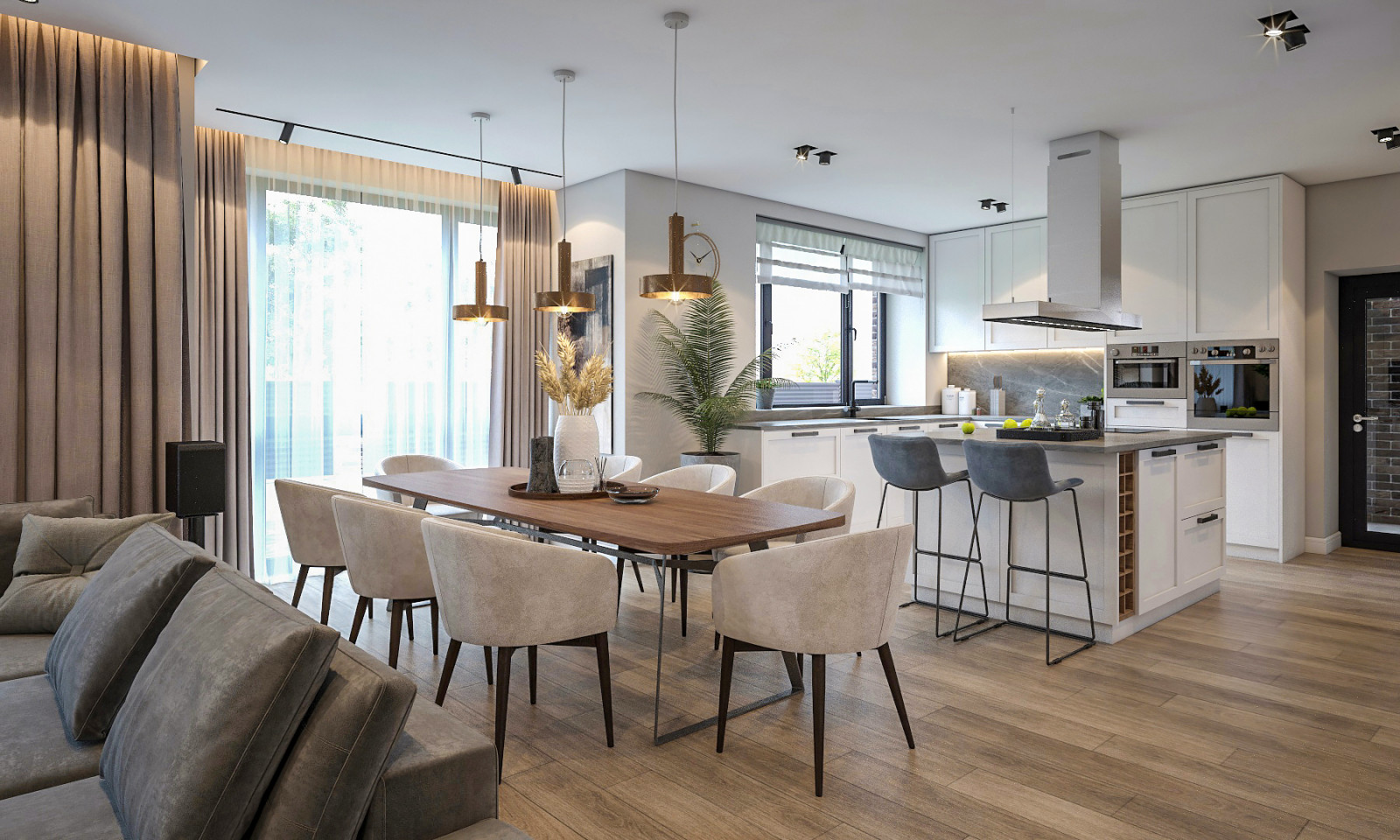 Интерьер гостиной в стиле минимализм