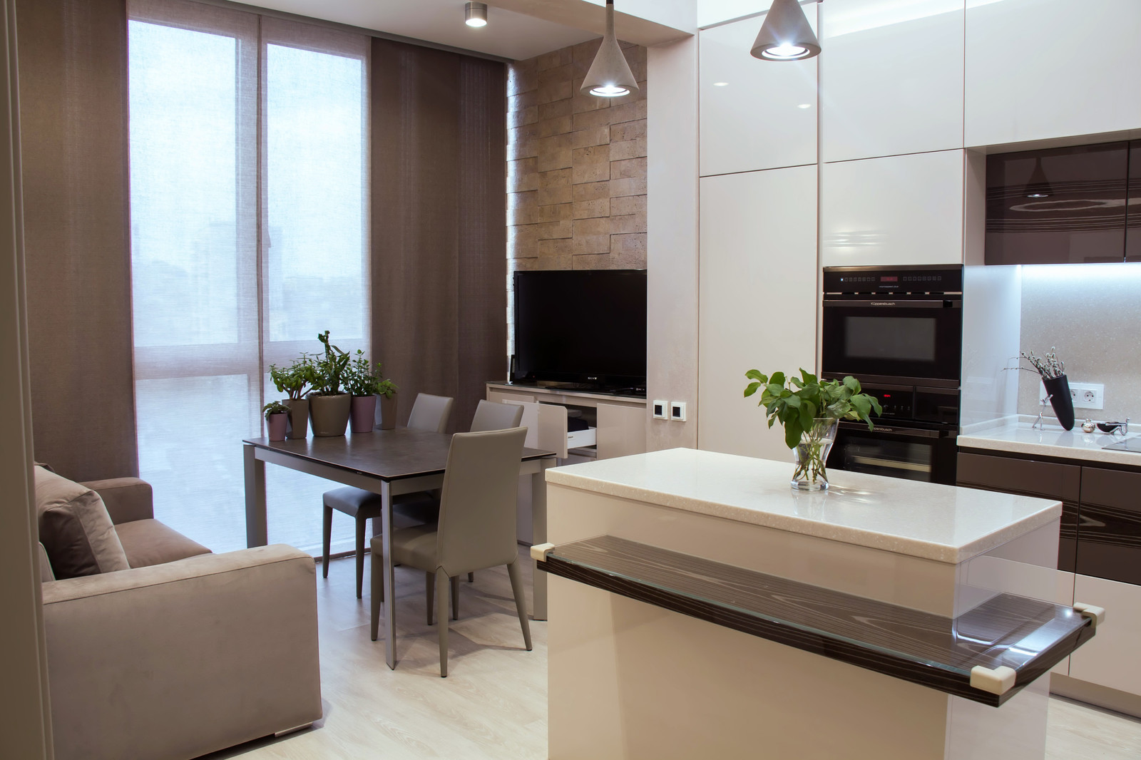 Кухня "Шпон интегрированный"