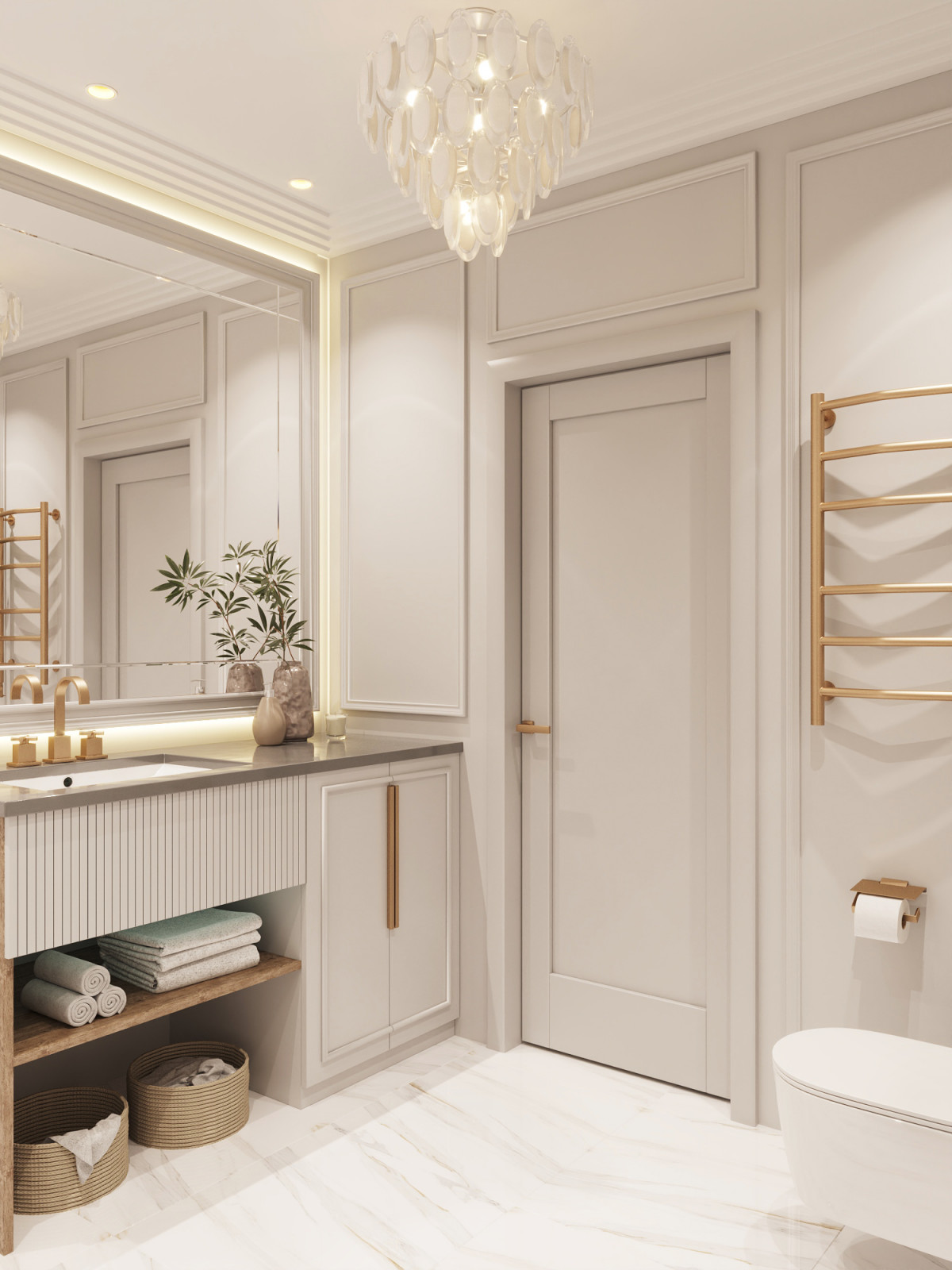 "Зазеркалье", дизайн 2комнатной квартиры 66 м2