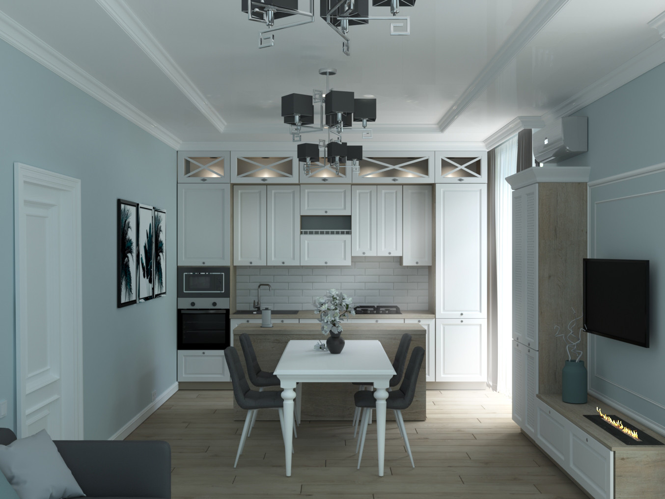 Небольшой частный дом в стиле неоклассика