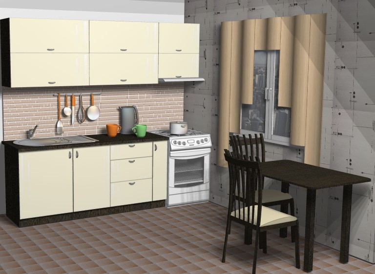 Косметический ремонт однокомнатной квартиры. Оранжевая стена