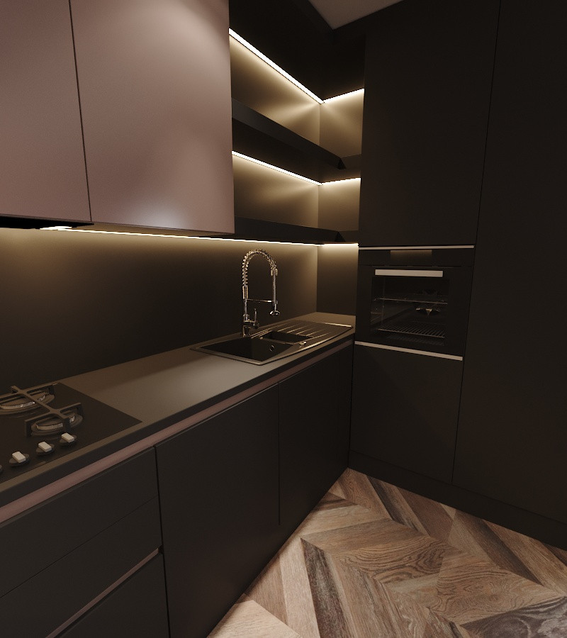 Кухня в стиле лофт для загородной жизни