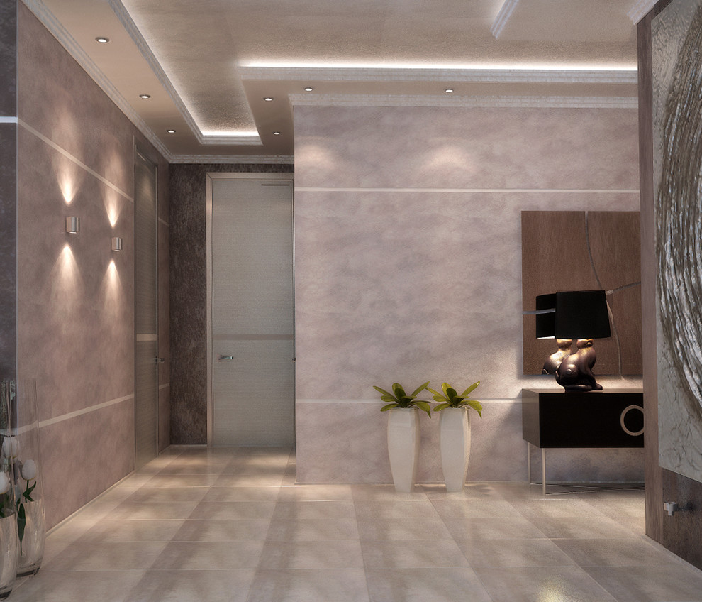 Corridor interior design in minimalist style
