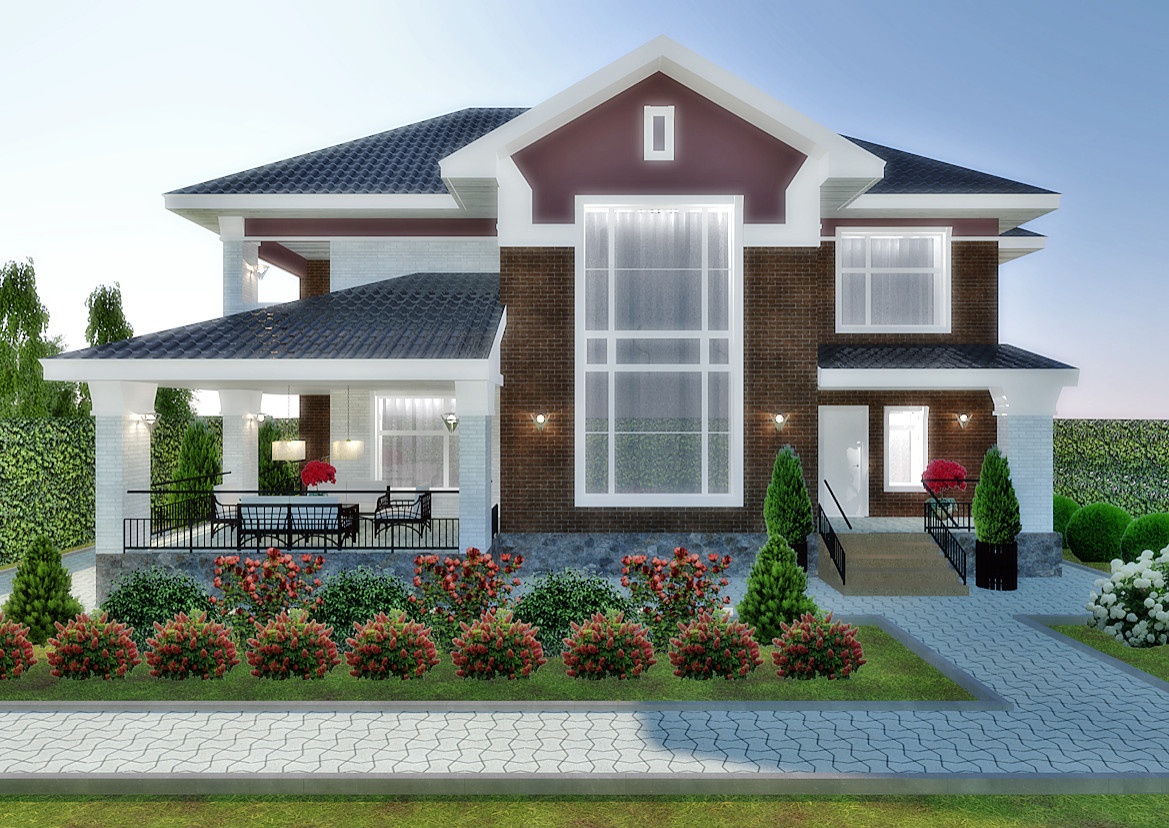 Обложка проекта: Классический особняк с сауной и бассейном