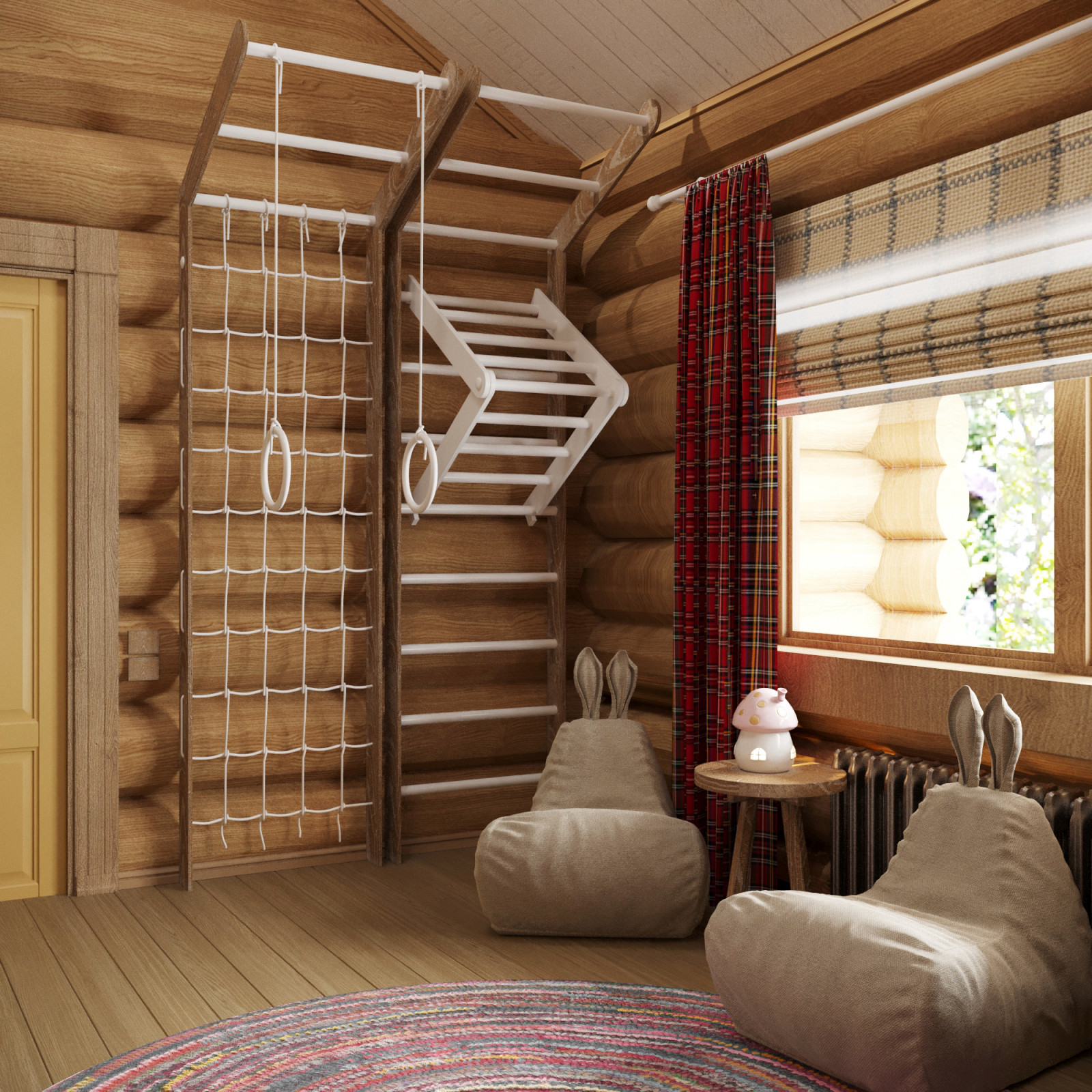 Деревянный дом из дикого бревна