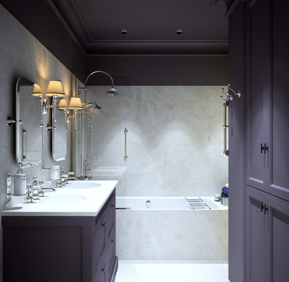 Marsala and Marble Интерьер квартиры для семьи с двумя дочками.