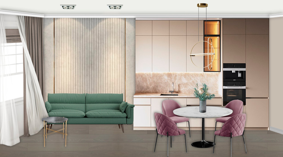 Кухня-гостиная в ЖК Зорге9