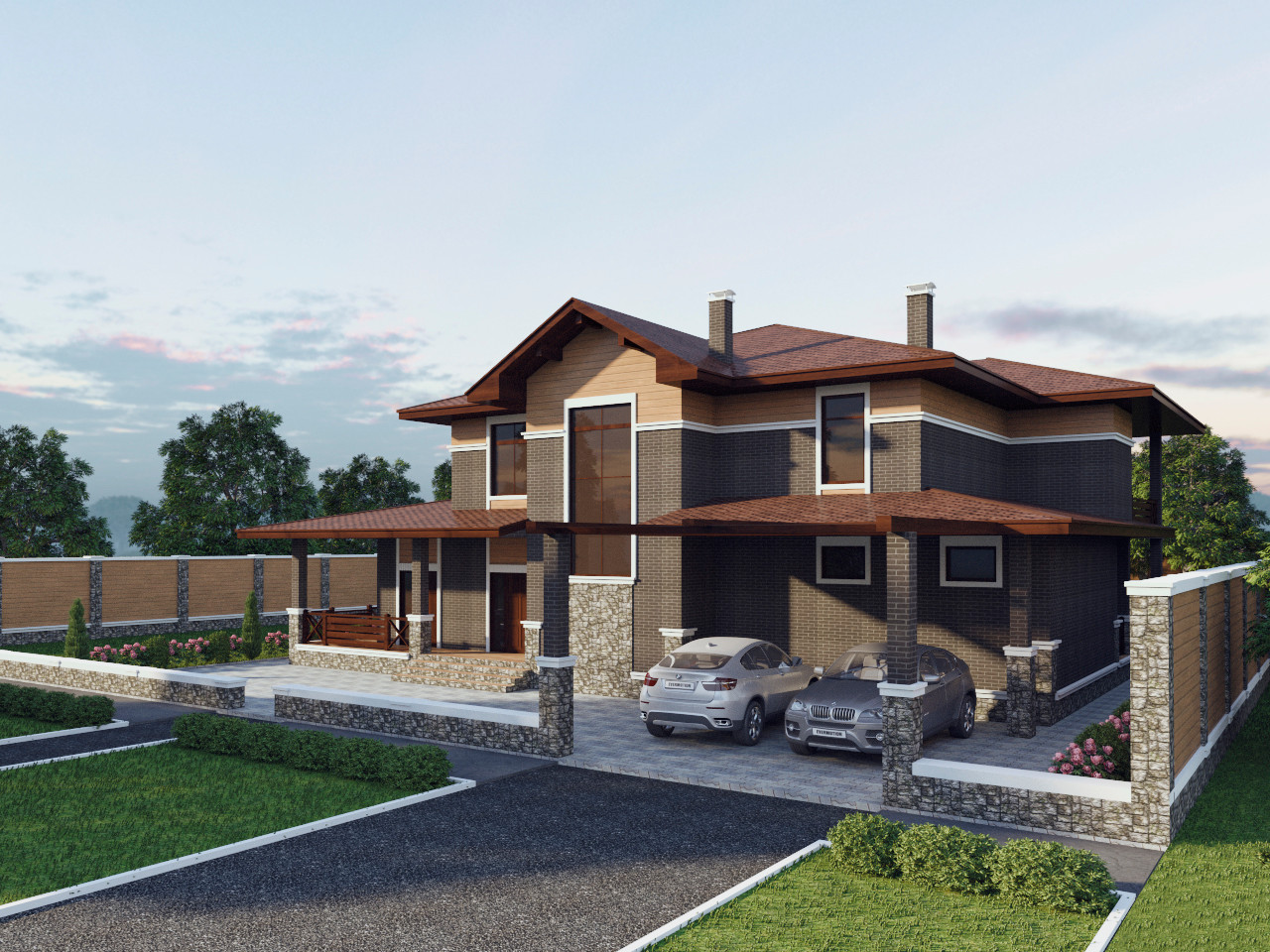 Обложка проекта: Дом в п. Российский, г. Краснодар