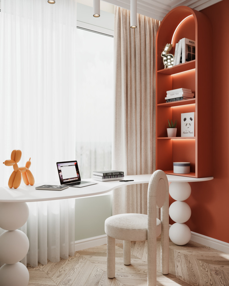 Яркие акценты.Квартира для большой семьи