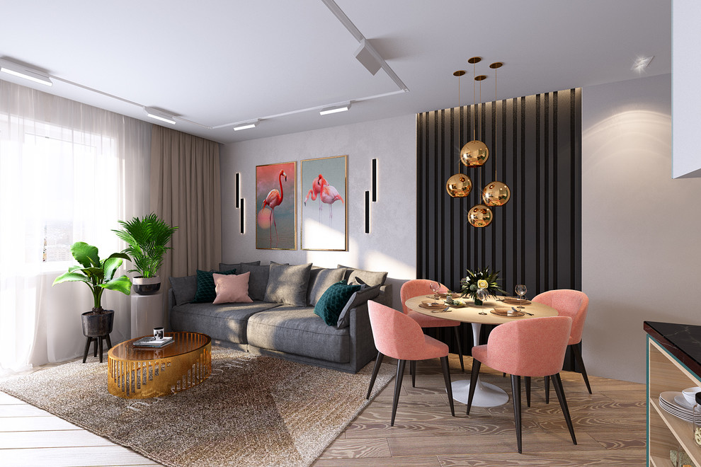 Обложка проекта: Квартира с фламинго в ЖК Современник