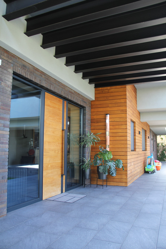 Реализованный проект частного одноэтажного дома в современном стиле