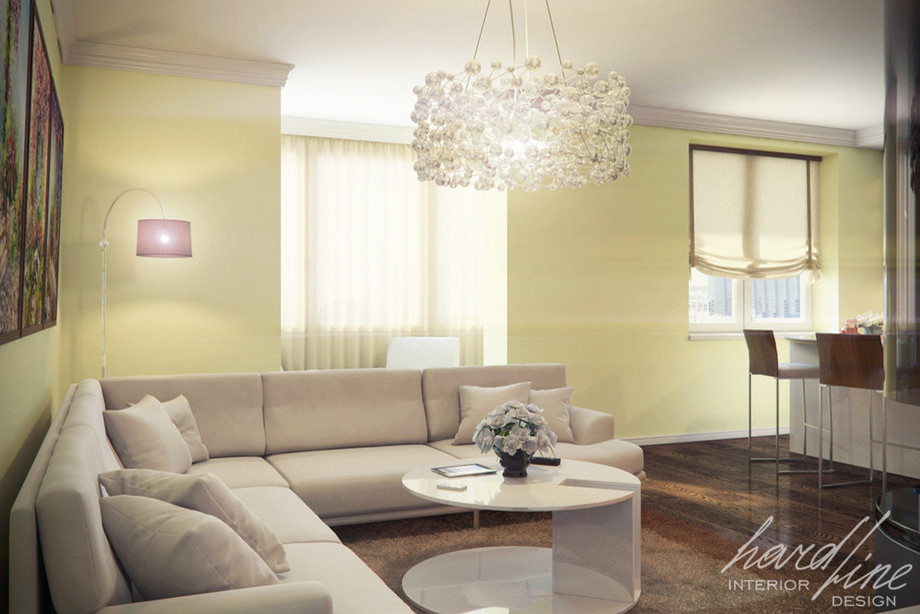 Визуализация кухни, гостиной. Июль 2012 год.