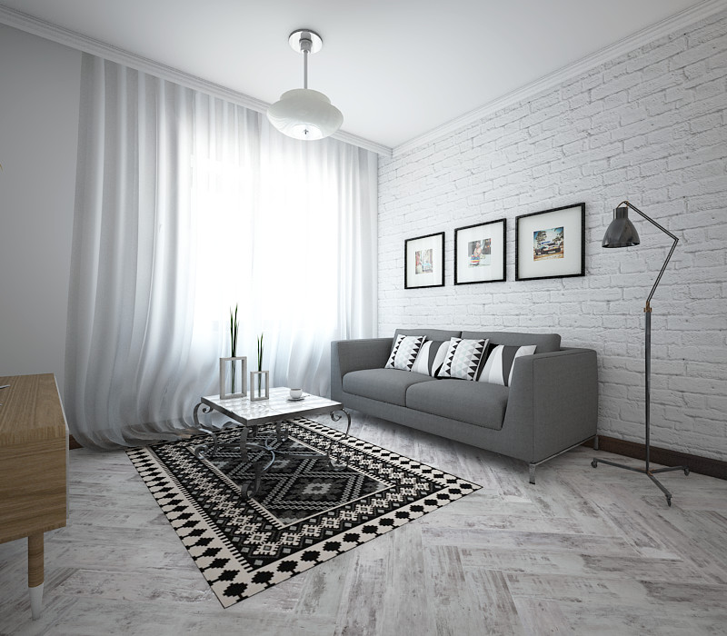 Однокомнатная квартира в скандинавском стиле