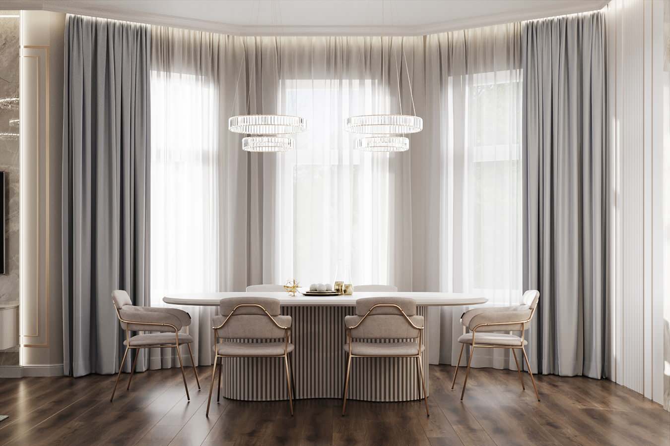 Дизайн интерьера дома в поселке "Лесной остров" - Роскошная классика в интерьере