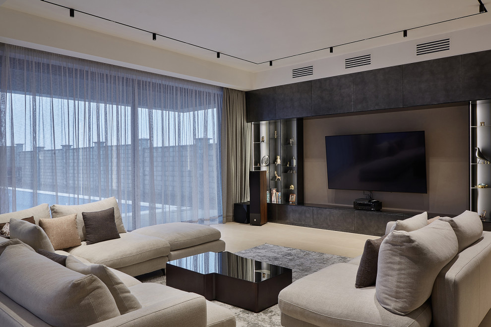 Кухня-гостиная в стиле минимализм