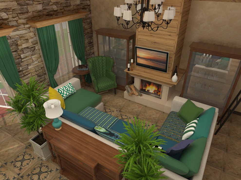 Гостиная в испанском стиле