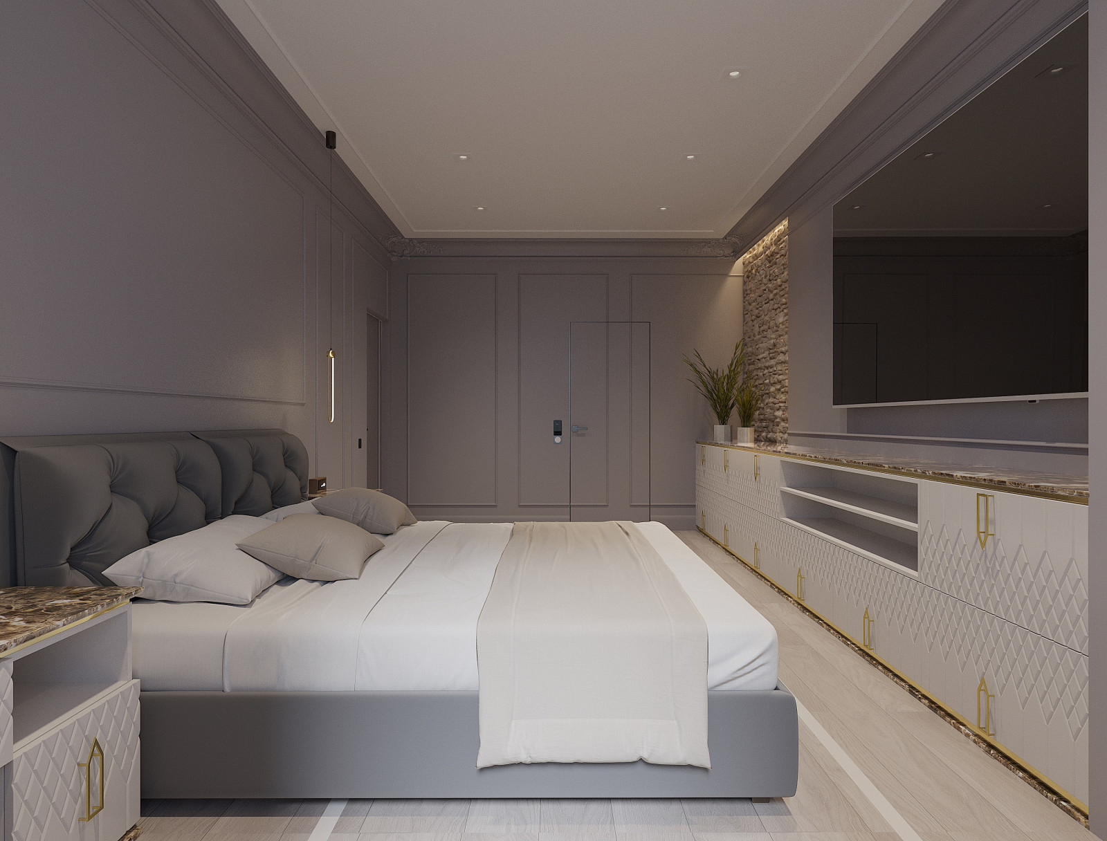 Обложка проекта: Дизайн-проект двухкомнатной квартиры площадью 85 м2.  .  м-н Северное Чертаново, д