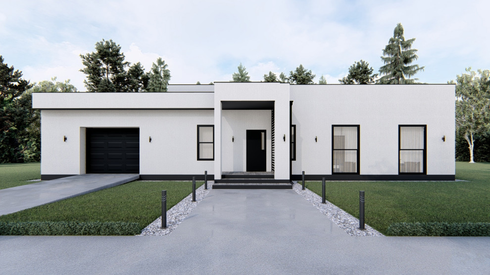 Проект одноэтажного жилого дома