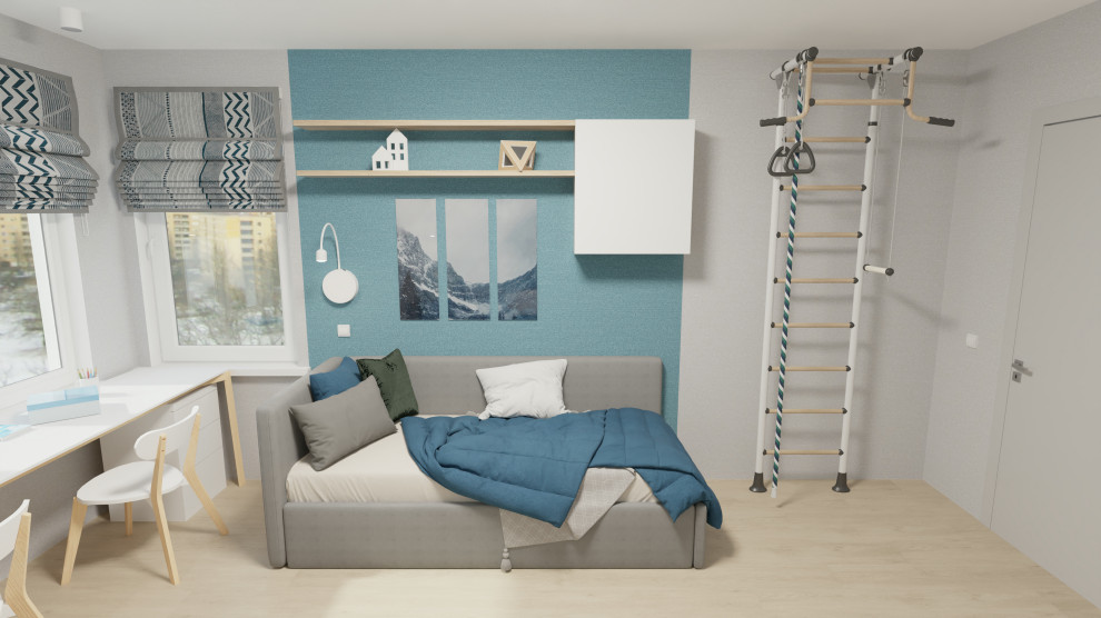 Детская для двух мальчиков 7 и 4 лет.