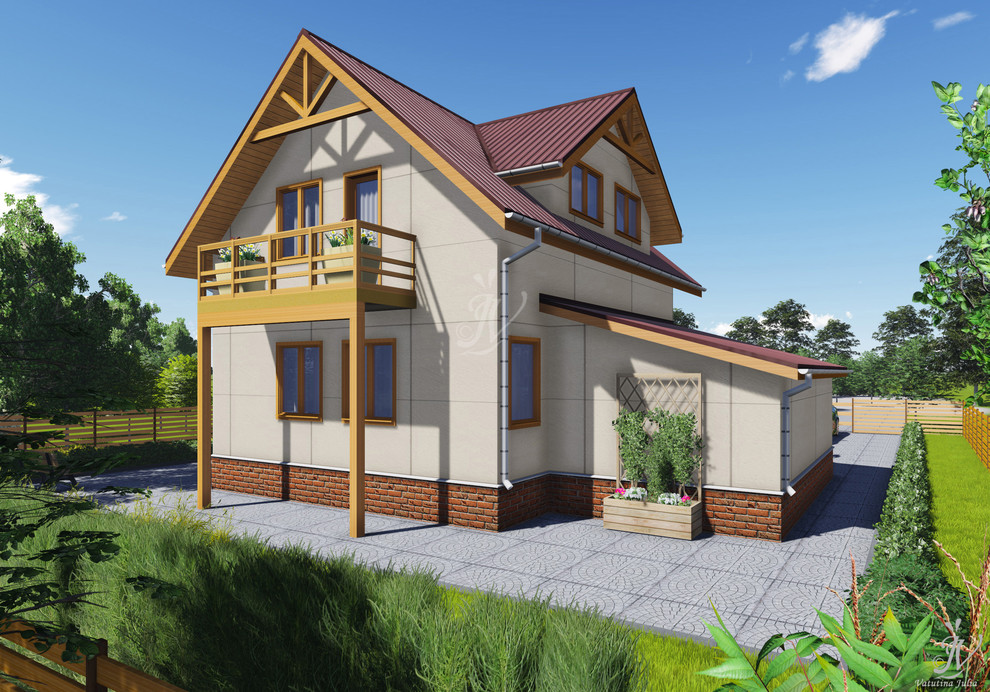 Эскизный проект индивидуального двухэтажного жилого дома в г. Кострома