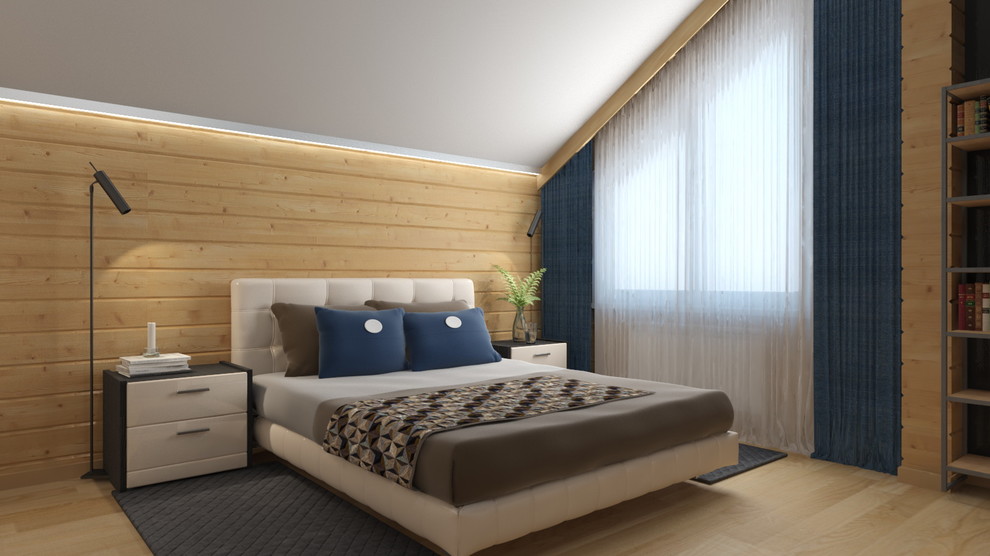 Проект интерьера деревянного дома в Новосибирске