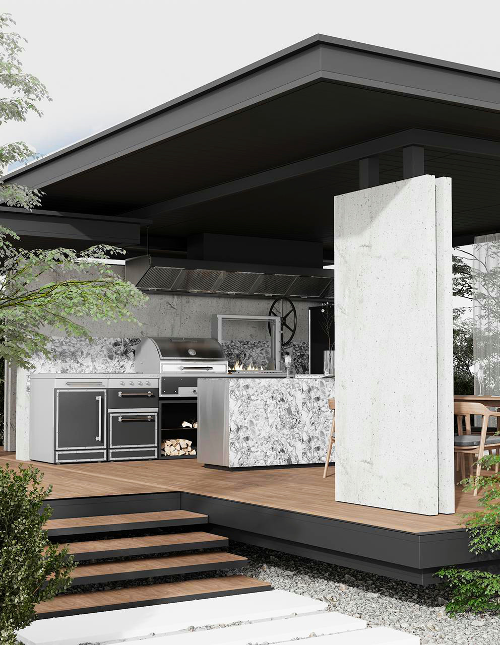 Обложка проекта: Красная Поляна. Открытая кухня в частном доме.