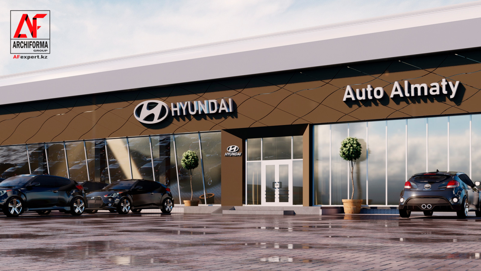 Реконструкция вхлдной группы автосалона "Нyundai"