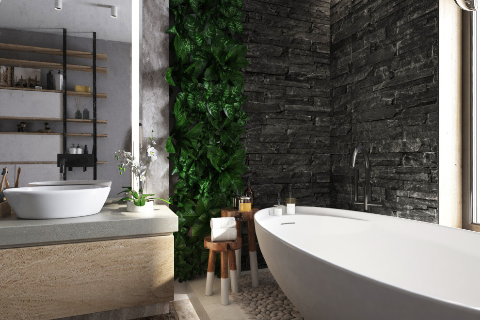 Интерьер первого этажа частного дома