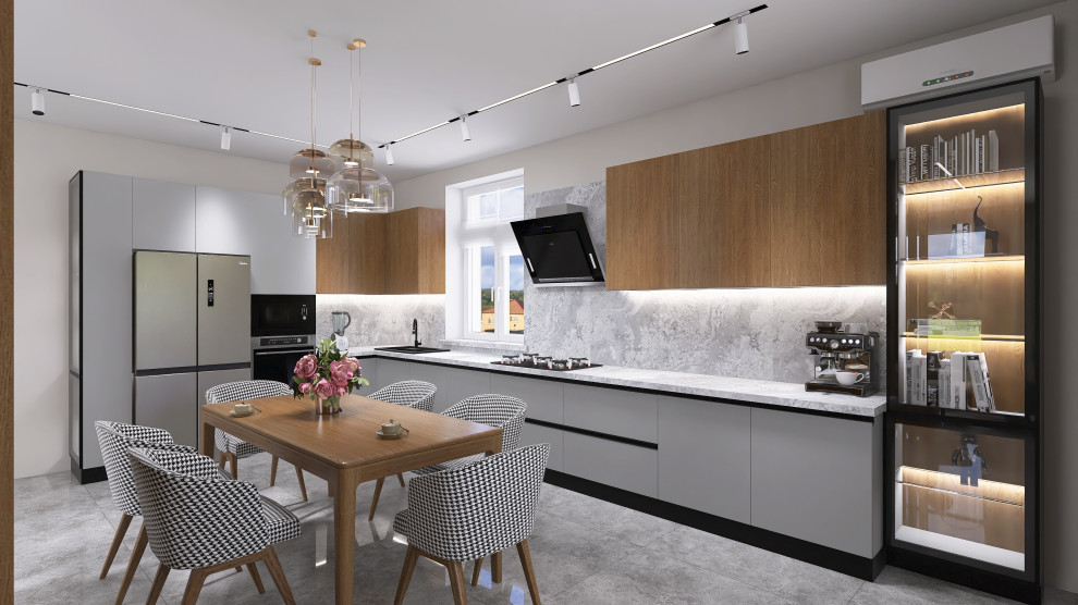 Кухня-гостиная в частном доме, Московская область