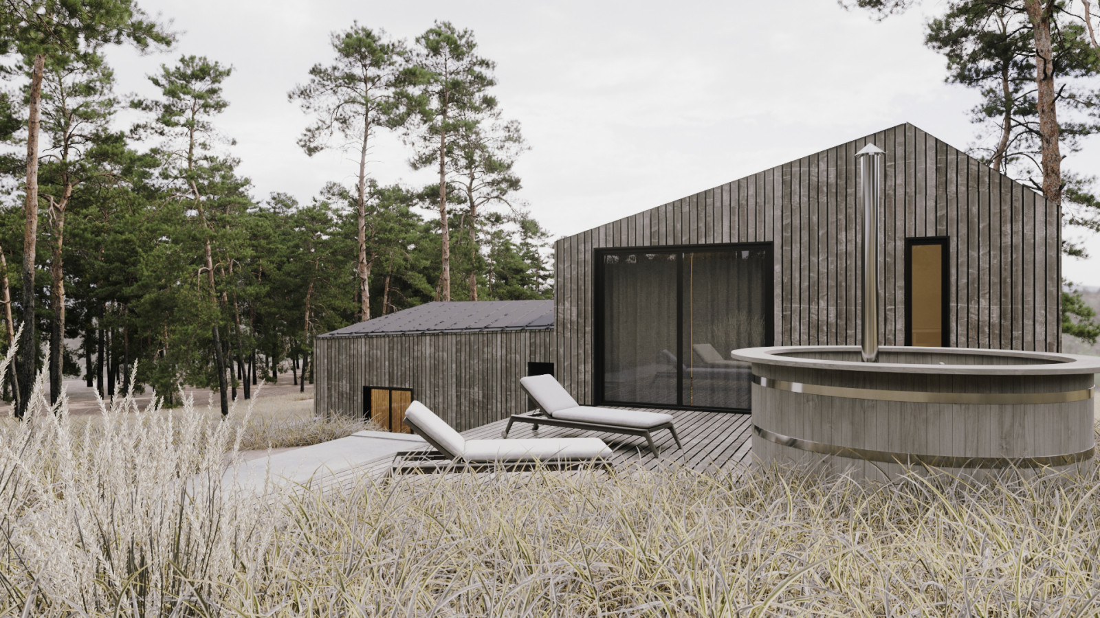 Дом на склоне