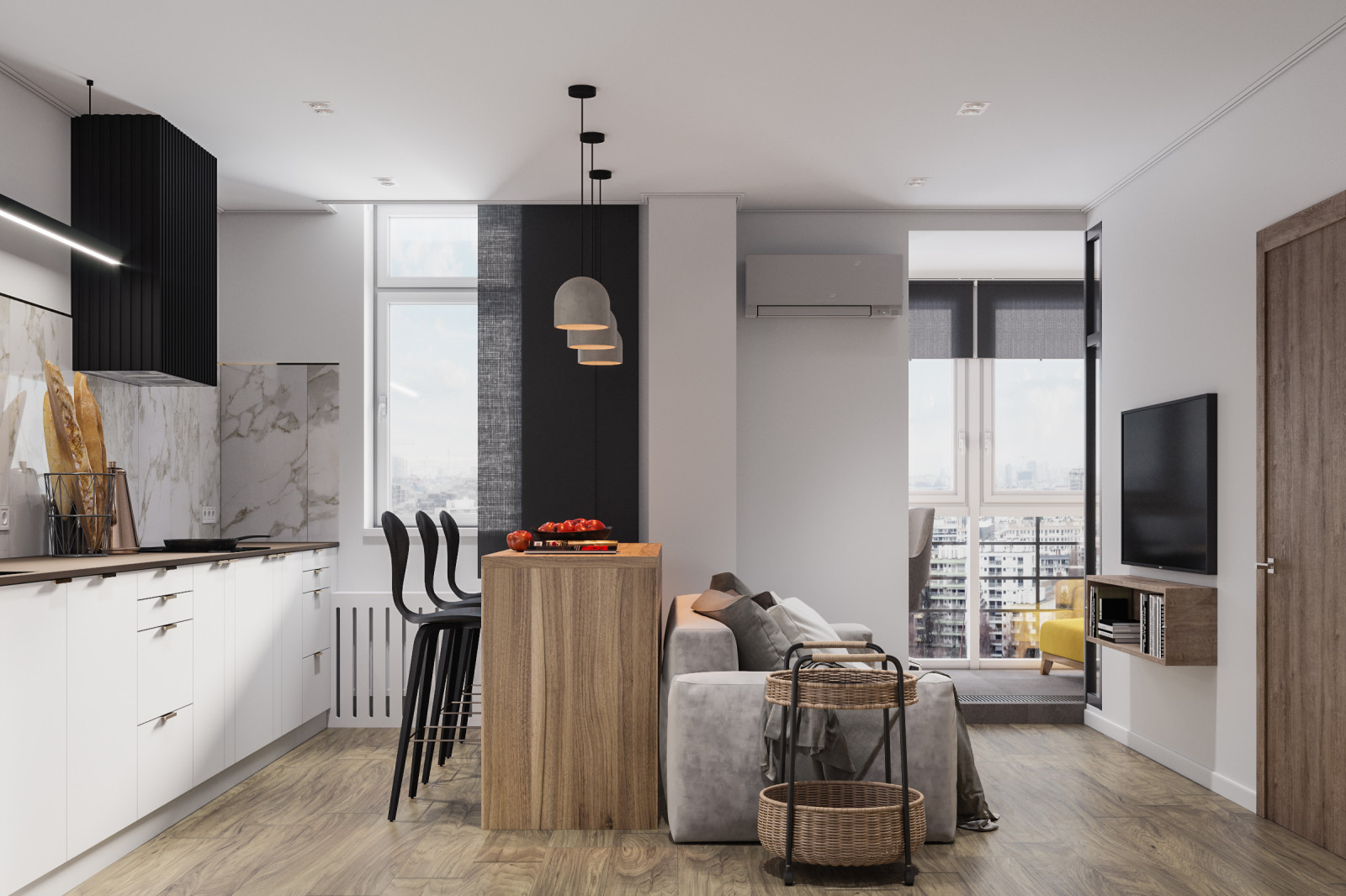 Эко-минимализм на 55 кв.м. Красноярск