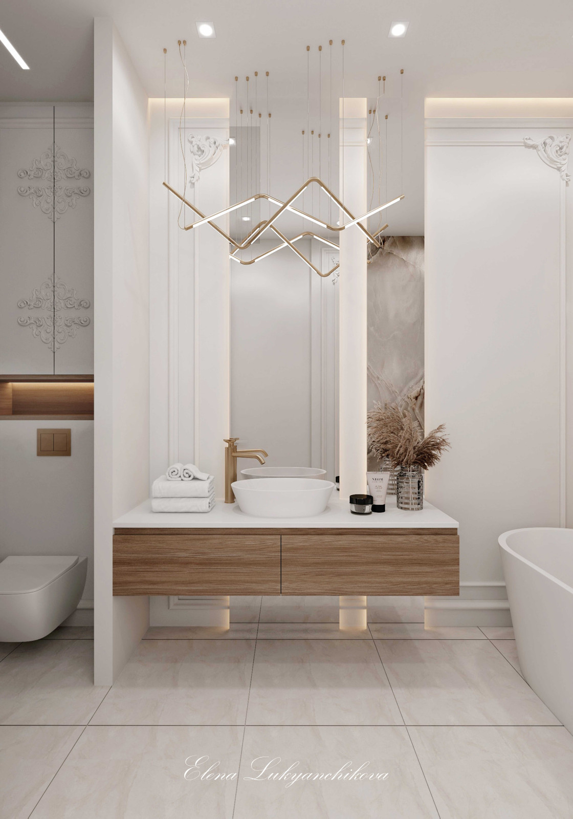 Обложка проекта: Интерьер ванной комнаты ЖК Grand View, Петровский проспект, Санкт-Петербург