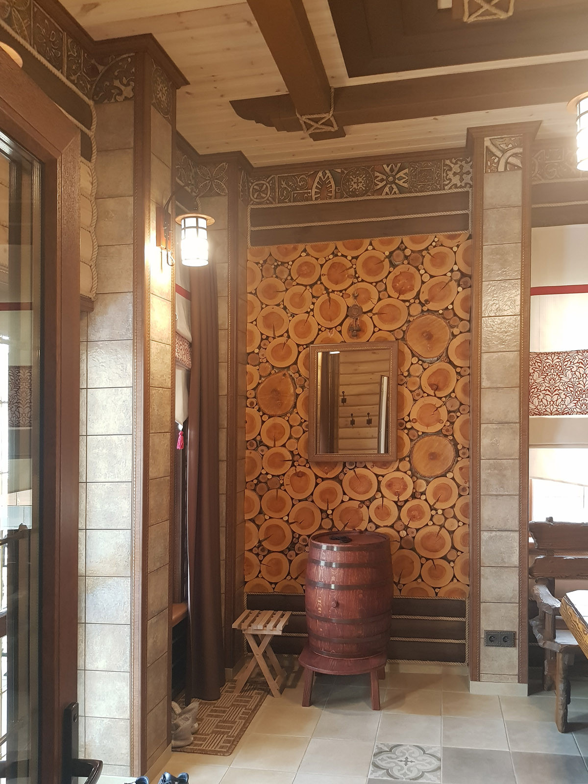 Банкетная для гостей в загородном доме(фото)