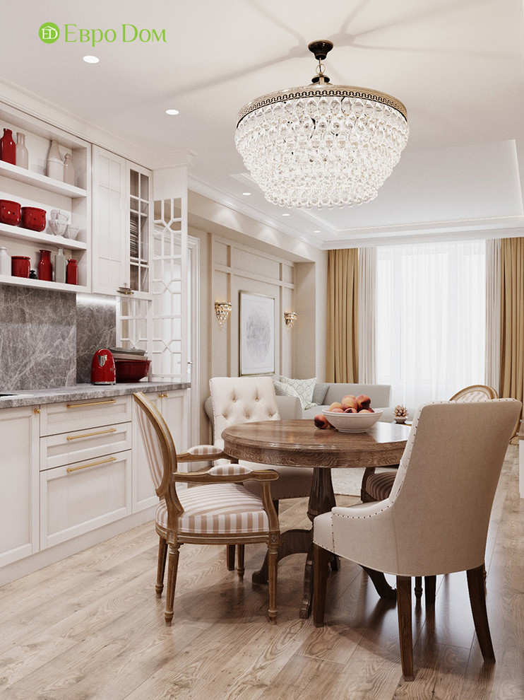 Дизайн трехкомнатной квартиры 83 кв. м в стиле неоклассика. Фото проекта