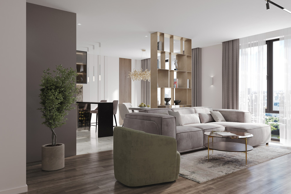 Проект гостиной в ЖК "Фили Сити"