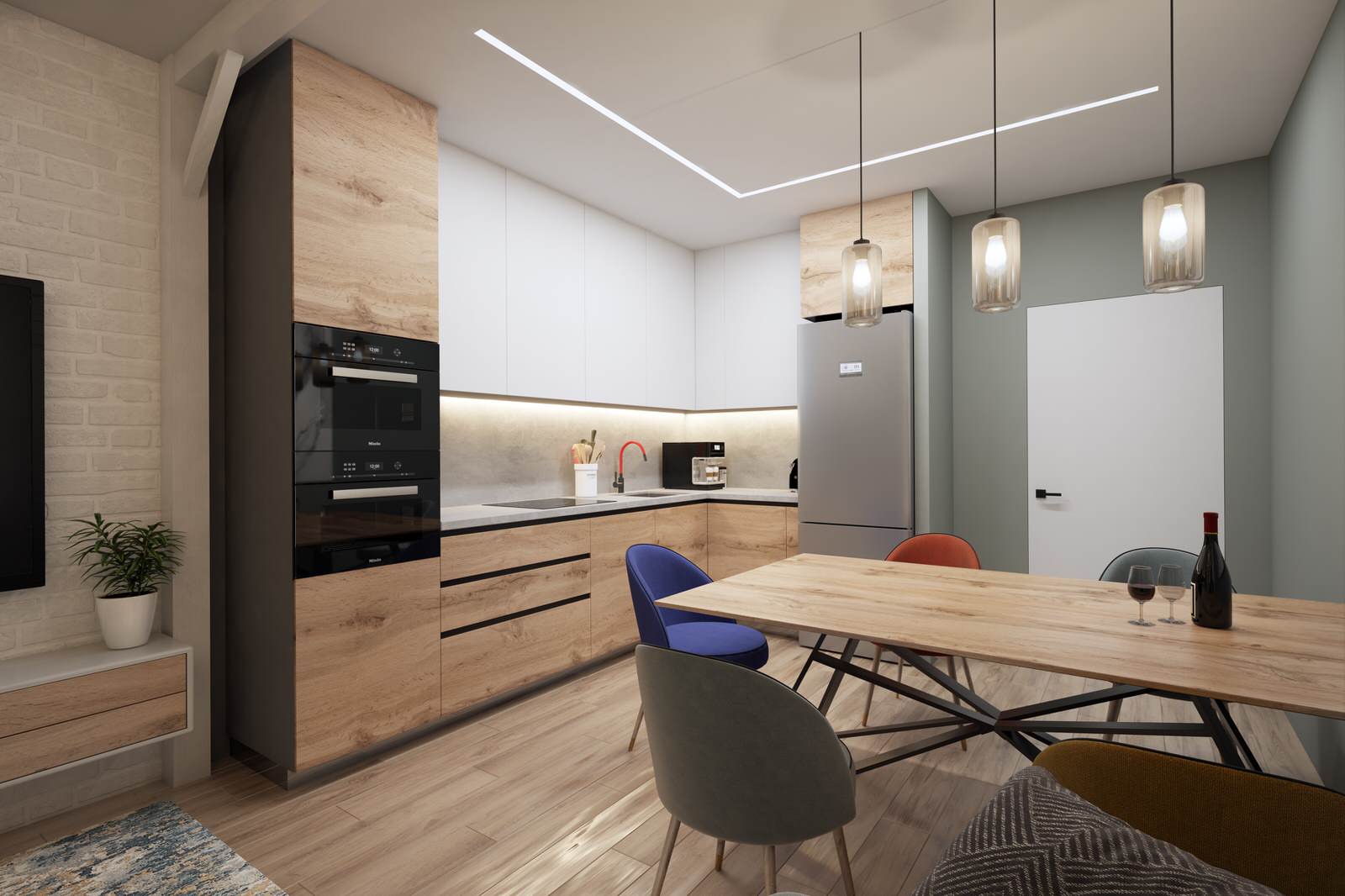 Квартира в стиле "лёгкий лофт". 70 кв.м.