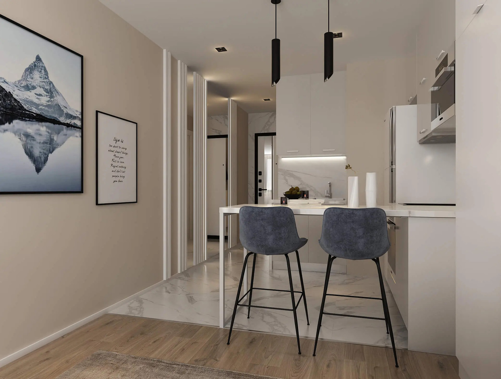 Дизайн-проект студии на Воронцовском бульваре, 19