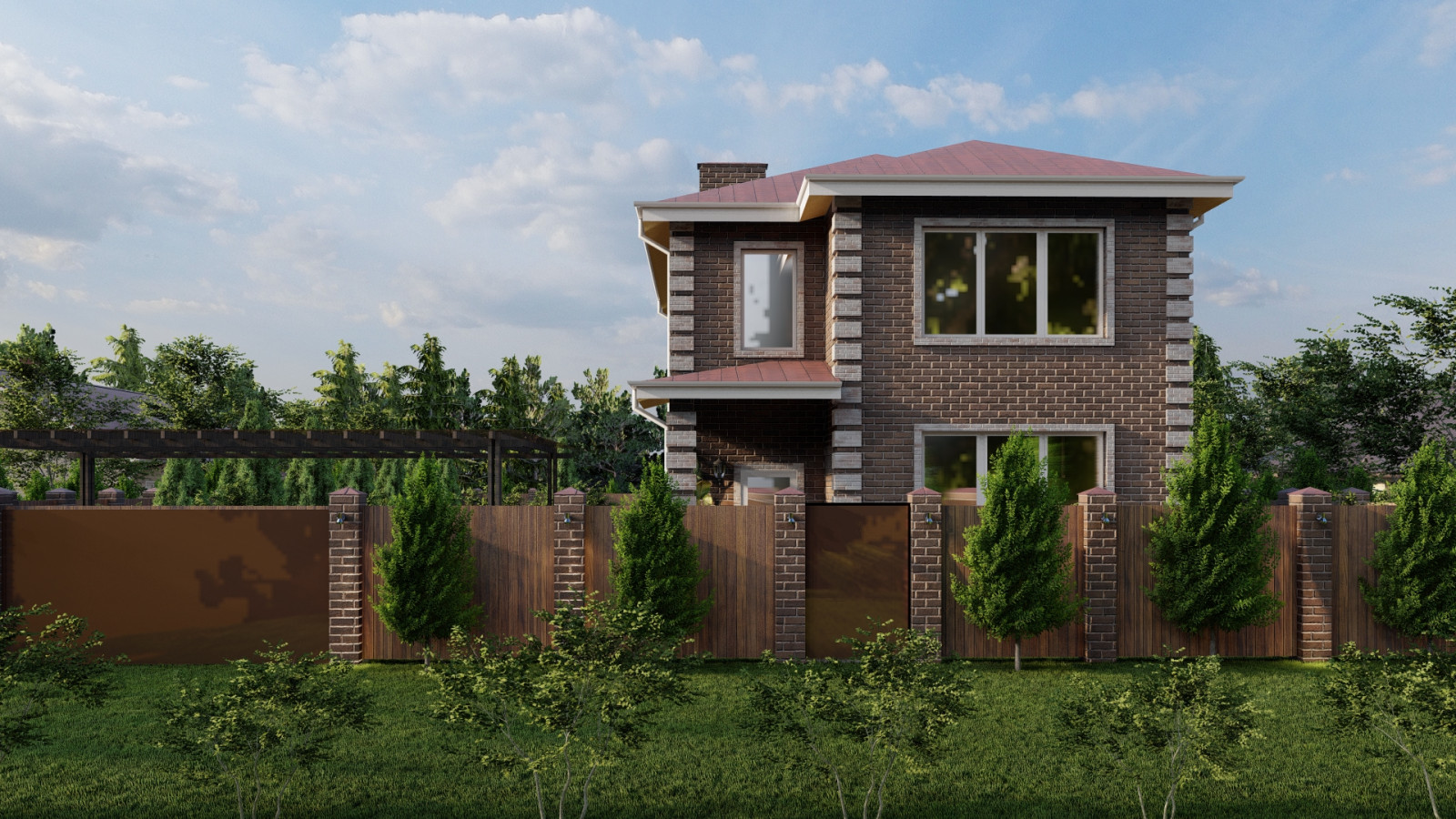 Обложка проекта: Двухэтажный дом 220 квм